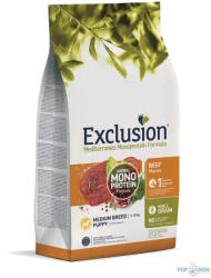 Exclusion Mediterraneo Noble Grain Puppy Beef Medium Breed 3kg