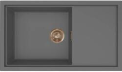 Elleci ELLECI- Mosogatótálca Sintesi 410 Keratek K99 Dark Grey bronz tartozékokkal (LKS41099BRZ) - groszmann