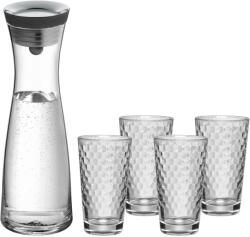 WMF Carafă de apă BASIC 1 l + pahar de apă, set de 5 buc, sticlă, WMF (WM948659990)