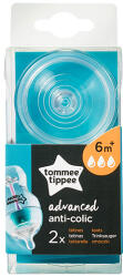 Tommee Tippee Advanced Anti-Colic gyors folyású cumisüveg cumi 6 hónapos kortól - 2 db