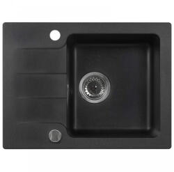 Kerra Coast 25 egy medencés, csepegtetős gránit mosogató fekete (LZCOAST-25-BLACK)