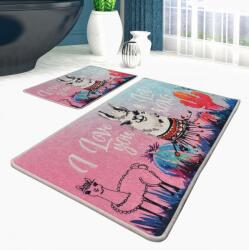  Set 2 covorase baie, Alessia Home, White Lama Covor baie