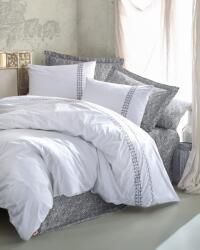 Cottonbox Lenjerii brodate pat dublu bumbac 100%, Cotton Box, Paola Grey Lenjerie de pat