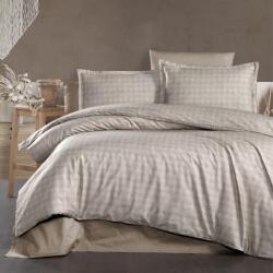 La Romano® Lenjerie pat de lux premium satin La Romano, First Choice, Ruth Wind Bej Geometric Lenjerie de pat