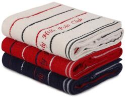Beverly Hills Polo Club Set 3 prosoape 50x90cm bumbac 100%, BHPC, 407 Alb, Rosu, Bleumarin