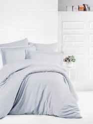 Pucioasa Lenjerie de pat damasc gros cu elastic ptr saltea de 160x200cm - Gri Lenjerie de pat