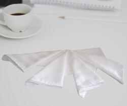 Pucioasa Set 10 servete de masa 40x40cm, bumbac 100% damasc, alb Fata de masa
