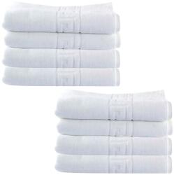 Pucioasa Set promo 8 prosoape albe, bumbac 100%, 450 g/mp, 50x90 cm Prosop