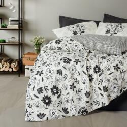 Cottonbox Lenjerie pat dublu cu flori, bumbac 100% ranforce, Cotton Box, Meresa Negru Lenjerie de pat