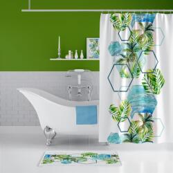 Tropik Home Perdea dus 3D cu 12 inele, dimensiunea 180x200cm ISLAND