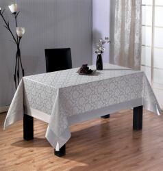 TABE Fata de masa damasc floral cu ciucuri 140x200cm, gri Fata de masa