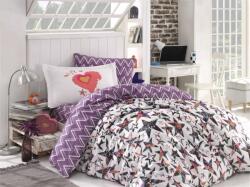 Hobby Home® Lenjerie pat 1 persoana poplin percale, Hobby Home, Carmen Lilac Lenjerie de pat