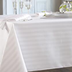 Pucioasa Fata de masa damasc dungi, bumbac 100%, 140x320cm, alba Fata de masa