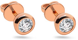 Heratis Forever Csavaros fülbevaló cirkóniával 6 mm, rosé arany IZ31530R