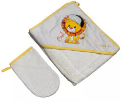  Babastar Frottir fürdőlepedő, fürdetőkesztyűvel 80*80 cm - Cool Oroszlán