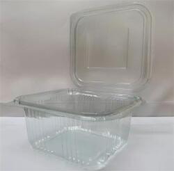 Ételtároló doboz, egybefedeles, műanyag, szögletes, 500 ml, 100 db, Party , víztiszta (1020030200)
