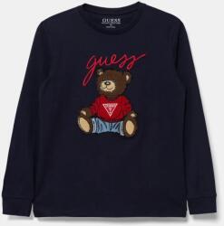 GUESS gyerek pamut hosszú ujjú felső sötétkék, nyomott mintás, L5RI32 K8HM4 - sötétkék 118-122