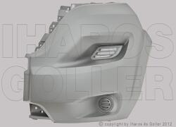 Peugeot Boxer 2014-2023 - Első lökhárító sarok bal nem ködlámpás, s. szürke - alkatresz - 12 323 Ft