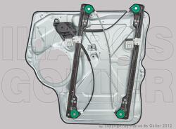 VW T5 2003-2009 Transporter - Ablakemelő panellal, motor nélkül bal első