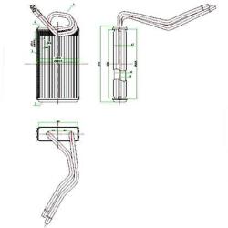 Ford Transit 2000-2006 - Fűtőradiátor (klímás) 247x146x42
