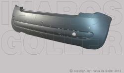 Fiat 500 2007-2016 - Hátsó lökh. alap. , 3 szenz. , díszléc lyukas 12.09-