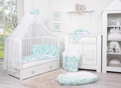 BabyLion 5 részes ágyneműhuzat szett - Menta Láma - manopalota