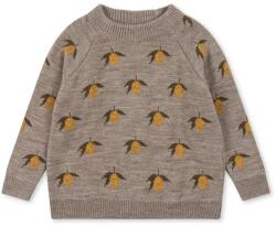 Konges Sløjd gyerek gyapjú pulóver BELOU LEMON KNIT BLOUSE szürke, KS101427 - szürke 122-128