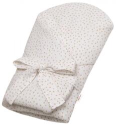 Baby Nellys Muszlin pólya megerősítéssel DOTS kötéshez, Baby Nellys 75x75cm, fehér