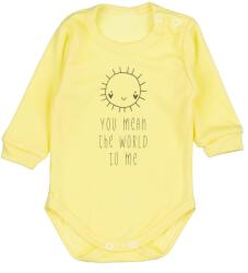 MBaby Hosszú ujjú body Sunshine, pamut MBaby, sárga Velikost koj. oblečení: 68 (3-6m)