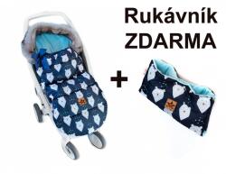 Baby Nellys Gyermek lábzsák maxi PREMIUM Winter medve, gránát, 110x50cm + szabad ujj