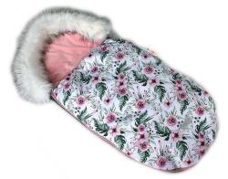 Baby Nellys lábzsák, hálózsák 105x55 Velvet Winter Lux - Virágok