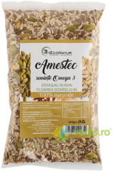 ECONATUR Amestec de Seminte Omega 3 (In, Susan, Dovleac, Seminte de Floarea Soarelui) 250g