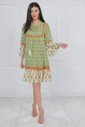 RohBoutique Rochie stil tunica cu imprimeu floral, verde, Roh DR4738