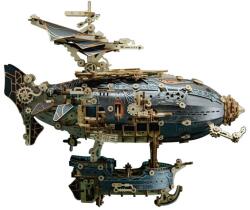 Howcat Puzzle 3D, Dirijabil Mfantasy, gri, HC, lemn, 648 piese