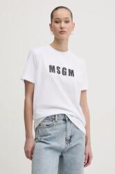MSGM pamut póló női, fehér, 3841MDM92.257002 - fehér L
