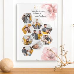 Art Gift Decor Стъклено пано със снимки - Семейство