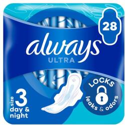 Always Ultra Egészségügyi Betét, Day & Night (3-as méret) Szárnyas betét 28 db