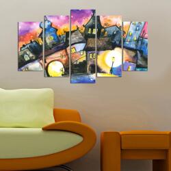 Charm Tablou MDF ( 5 buc ) Van Gogh Amsterdam, Multicolor, 60x110 cm (223CHR1982)