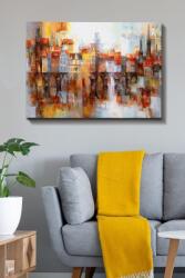 Bract Tablou Canvas Sighisoara, Multicolor, 100x70 cm (529TCR1585)