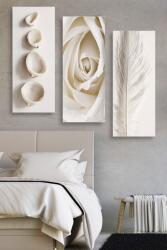 Adana Tablou MDF (3 bucăți) Marvellous, Bej, 50x70 cm (537MRV5186)