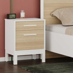 Adore Noptiera Adore London, 2 sertare, Alb, 45x60x40 cm (KMD-1411-MB-1)