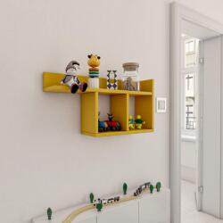 ASIR GROUP Raft de perete Room, Alb - Gri - Stejar - Galben, 72x37x18 cm (854KLN1720) Raft