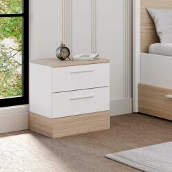 Adore Noptiera Adore Base, 2 sertare, Alb, 45x52x40 cm (KMD-820-MB-1)