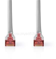 Nedis Cat6 patch kábel, szürke, aranyozott érintkezők, 10/100/1000 Mbit/s, hossz 0.5m, CCGL85220GY05 (CCGL85220GY05) (CCGL85220GY05)