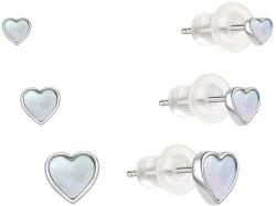 MOISS Ezüst szív fülbevalószett E0004634 (3 pár fülbevaló)