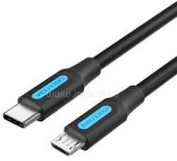 Vention USB-C 2.0/M -> Micro B/M, 1m, 2A, kábel (fekete) (COVBF) (COVBF)
