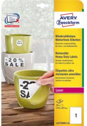 AVERY L4775REV-20 210x297mm visszaszedhető időjárásálló 20db-os etikett (L4775REV-20) - bestbyte
