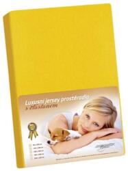 BELLATEX Jersey lepedő elasztánnal, 90×200 cm, élénksárga (756)