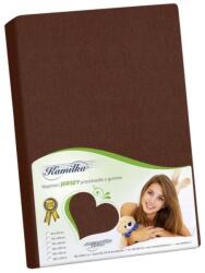 BELLATEX Jersey lepedő, 140×200 cm, sötétbarna (1094)