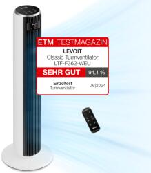Levoit Ventilator turn Levoit de 20 dB foarte silentios, ventilator de 7, 9 m/s cu motor de curent continuu, ventilator turn oscilant de 90deg cu telecomanda pentru dormitor, 26W 4 moduri 12 viteze, temporiz